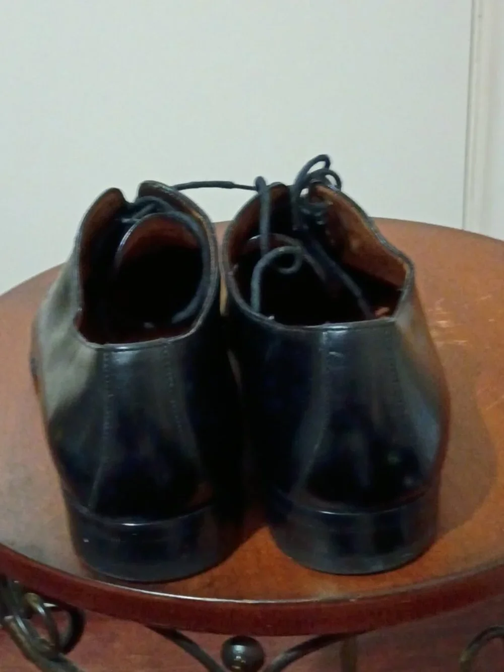Men's GUCCI Italy Black Leather Plain Toe Oxfords Dress Shoes Size US 9.5 D